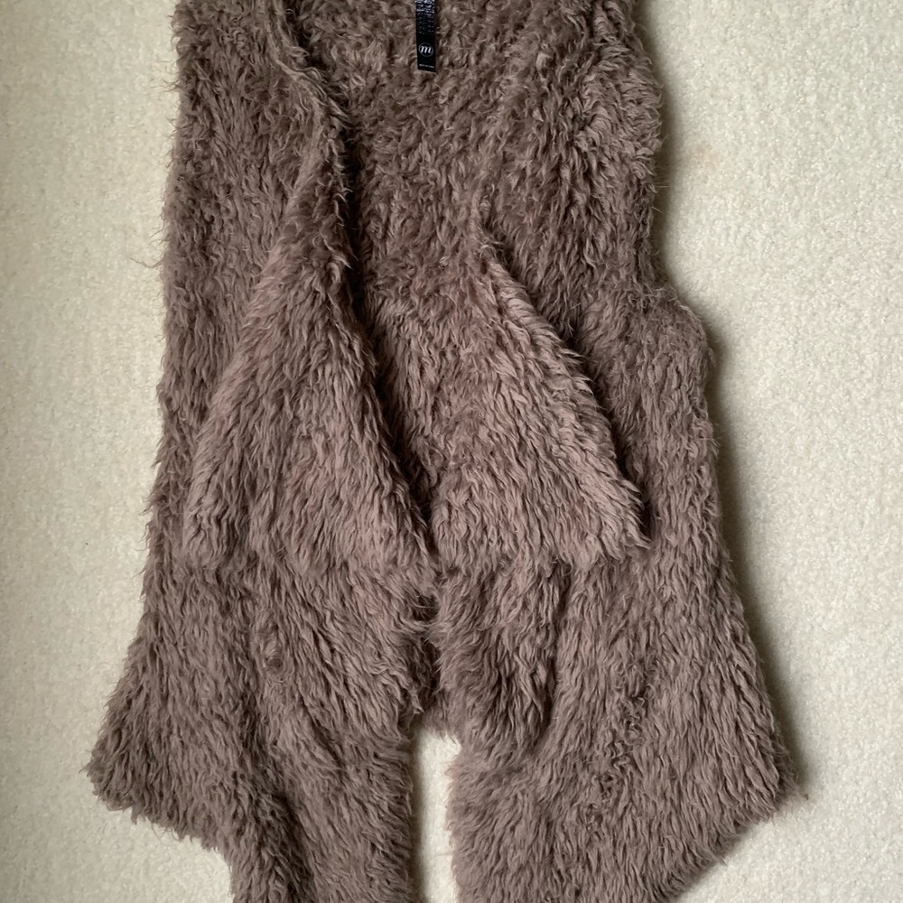 Taupe Faux Fur Vest
